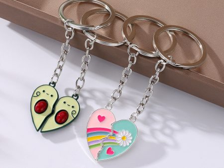 Wholesale Creative Alloy Oil Drop Magnetic Heart Shape Keychain Online Hot Sale