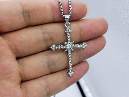 Wholesale Diamond Cross Pendant Necklace Fashion