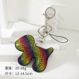 Wholesale 10PCS Rainbow Hot Diamond Alloy Keychains For Discount