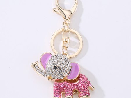 Wholesale Elephant Shape Alloy Keychain Supply