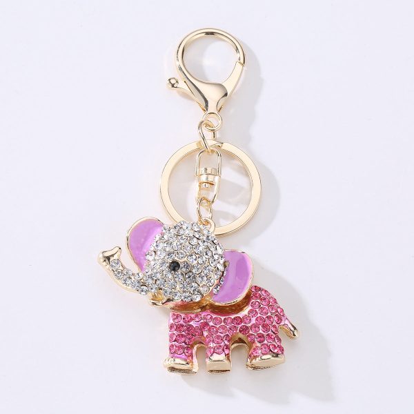 Wholesale Elephant Shape Alloy Keychain Supply