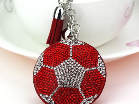 Wholesale Alloy Diamond Studded Football Keychains Online Sale