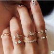 Wholesale Alloy Diamond Heart Pearl Ring Set of 10 Pieces For Cheap