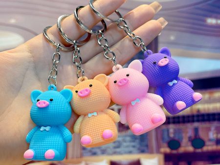 Wholesale Cartoon PVC Pig Keychains Online