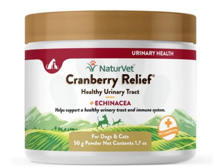 15% OFF: NaturVet Cranberry Relief® Plus Echinacea Powder Supplement For Dogs & Cats 50g Cheap