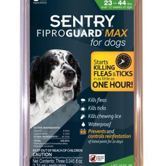 Sentry Fiproguard Max Flea And Tick Squeeze-On For Dogs 10Kg To 20Kg 3ct Supply