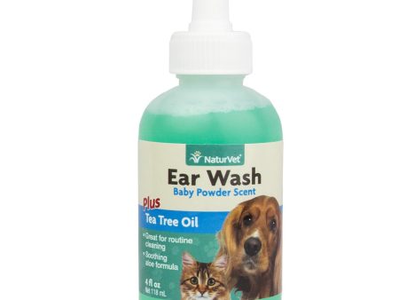 15% OFF: NaturVet Ear Wash With Tea Tree Oil 4oz Online Sale