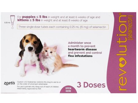 Revolution For Puppies & Kittens Up To 5lb 3pcs Sale